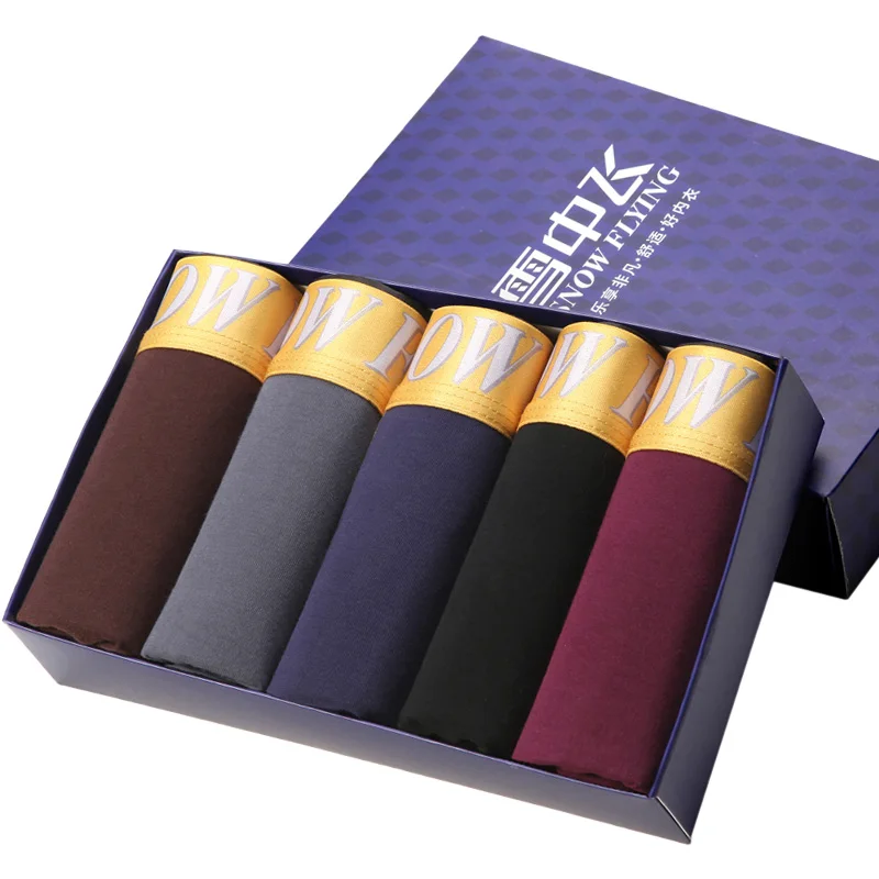 5 шт./лот мужское нижнее белье модальные мужские боксеры стильные трусы мягкие Cueca