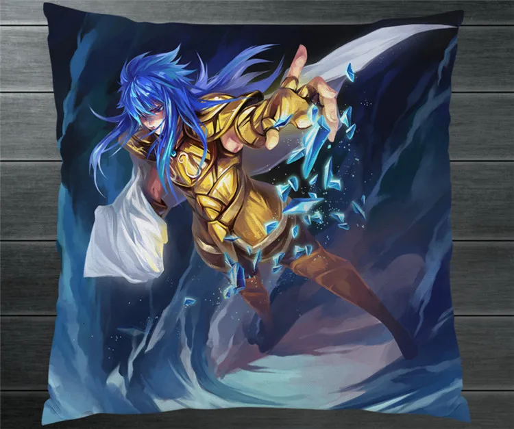 Saint Seiya Gold санитом Водолей Камю Фанарт 40*40 см два боковых наволочка Подушка Чехол Косплэй подарок кровать /диван/Декор автомобилей P7