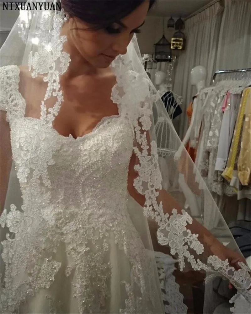 Stunning Beautiful Cap Sleeve Lace Appliques Wedding Dress Bridal Gown Custom Made 2021 | Свадьбы и торжества