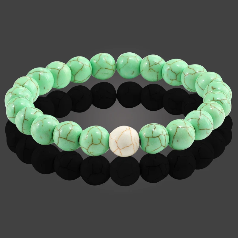 Classic Men Natural Stone Bracelet Charm Women Handmade Beads Bracelets Bangles Fashion Couple Distance Jewelry Wristband Gift | Украшения
