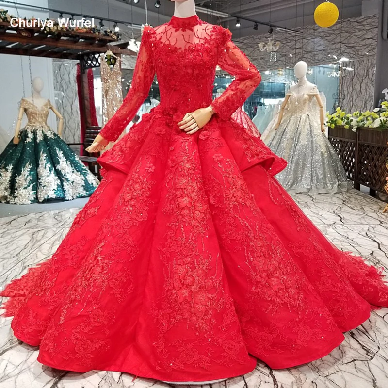 LS367700 красный мусульманский пушистый старинный вечернее платье 2018 длинные