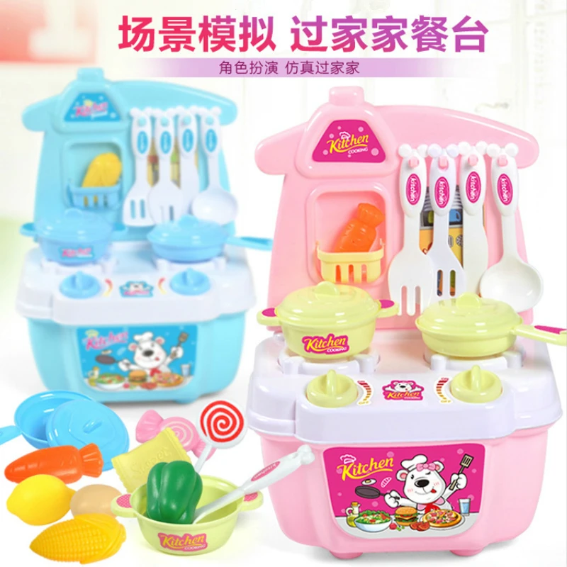 Happy Little Kitchen Utensils Storage Box Every Family Toys Tableware Girl Hobbies | Игрушки и хобби