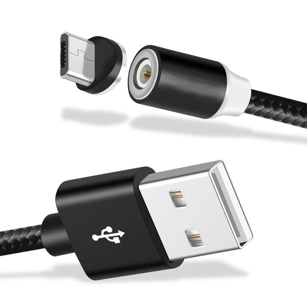 Круглый Магнитный кабель для подключения к сети Тип C Micro USB C 8 pin адаптер быстрой зарядки телефона Microusb Тип-C магнит Зарядное устройство Шнур вилки