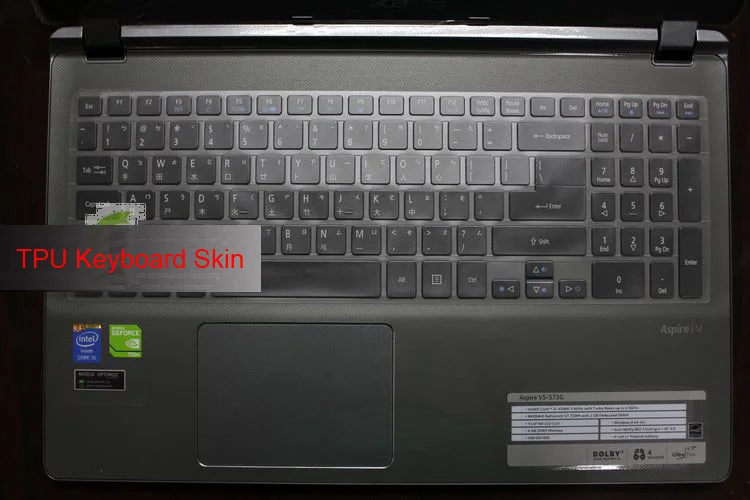 Ультратонкий защитный чехол для клавиатуры из ТПУ Acer Aspire V 15 Nitro 6 дюйма с защитой