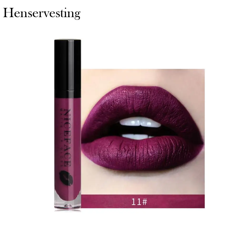 Глянец сексуальный Long Lasting Lipstick Водонепроницаемый матовый Жидкий Макияж