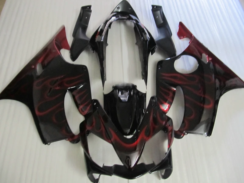 

Injection mold free customize fairing kit for Honda CBR600 F4I 04 05 06 07 red flames black fairings CBR600 F4I 2004-2007 NJ10