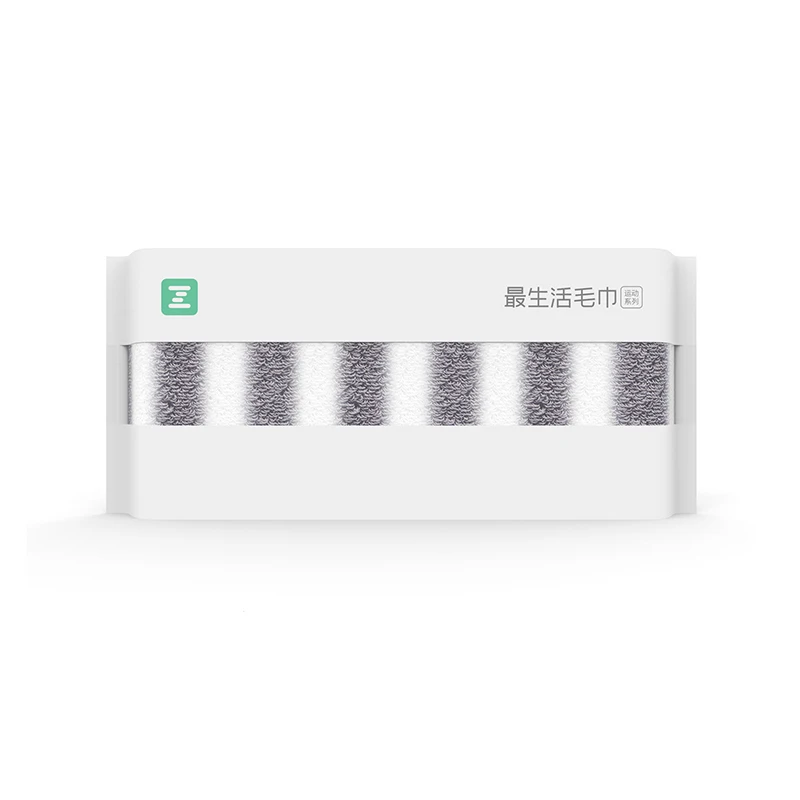 Gray Спортивное Полотенце Xiaomi ZSH 30 см x 110 см, Впитывающее Воду полотенце из хлопка для семьи, фитнеса, йоги, альпинизма, упражнений на открытом воздухе D5 - Цвет: Gray