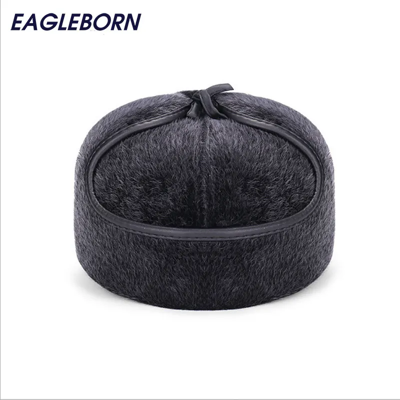 Новинка 2021 модные бейсболки с ушами из искусственного меха мужские зимние шапки