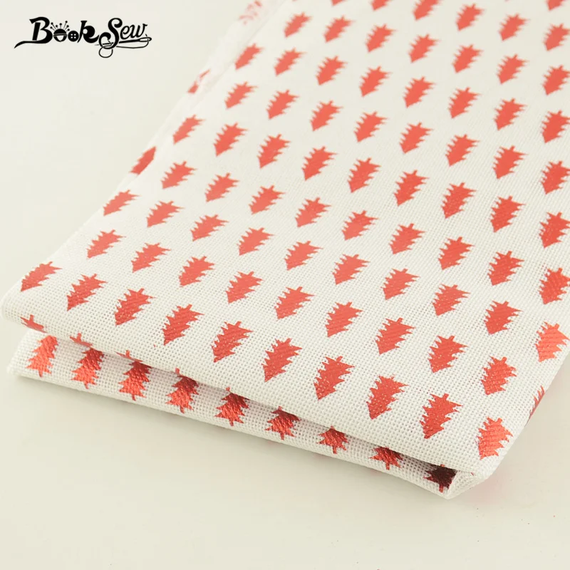 Booksew Лен Ткань Новогодние ёлки Дизайн 50x150 см метр ткани DIY для мешок скатерть