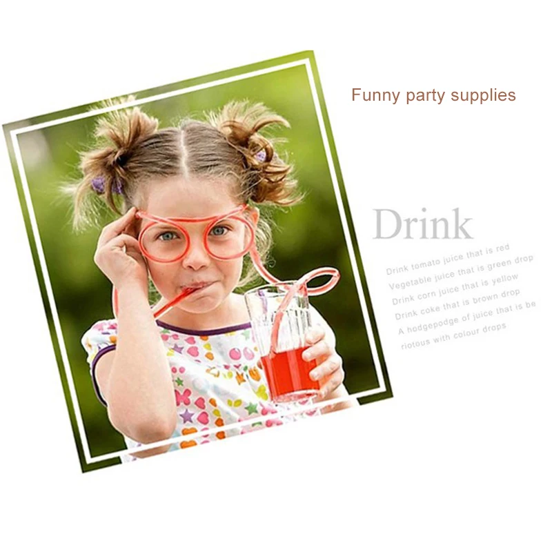 Многоразовые очки из соломы забавные экологически чистые аксессуары для бара