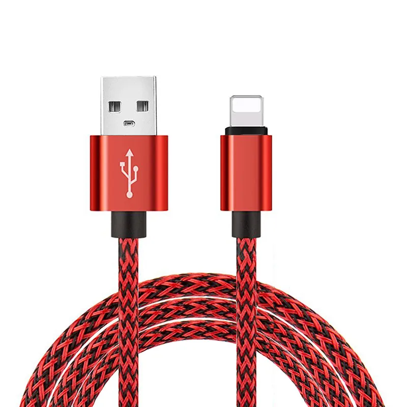 Red Кабель быстрой зарядки A.S для iphone Xs max Xr X 8 7 6 plus 6s 5 s plus ipad mini USB зарядное устройство Шнур высокоскоростной шнур синхронизации данных - Цвет: Red