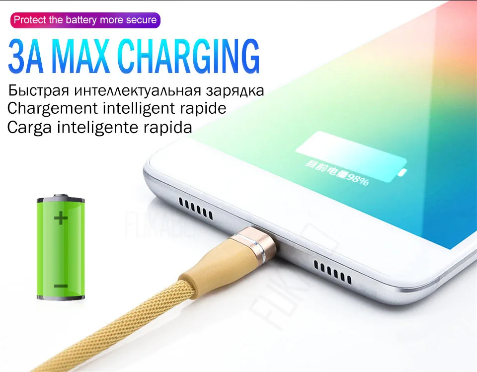 Usb-кабель для быстрой зарядки 3A type C для samsung A50 S8 S9 S10, зарядный кабель для Xiao mi Red mi Note 7 mi 9, кабель для мобильного телефона
