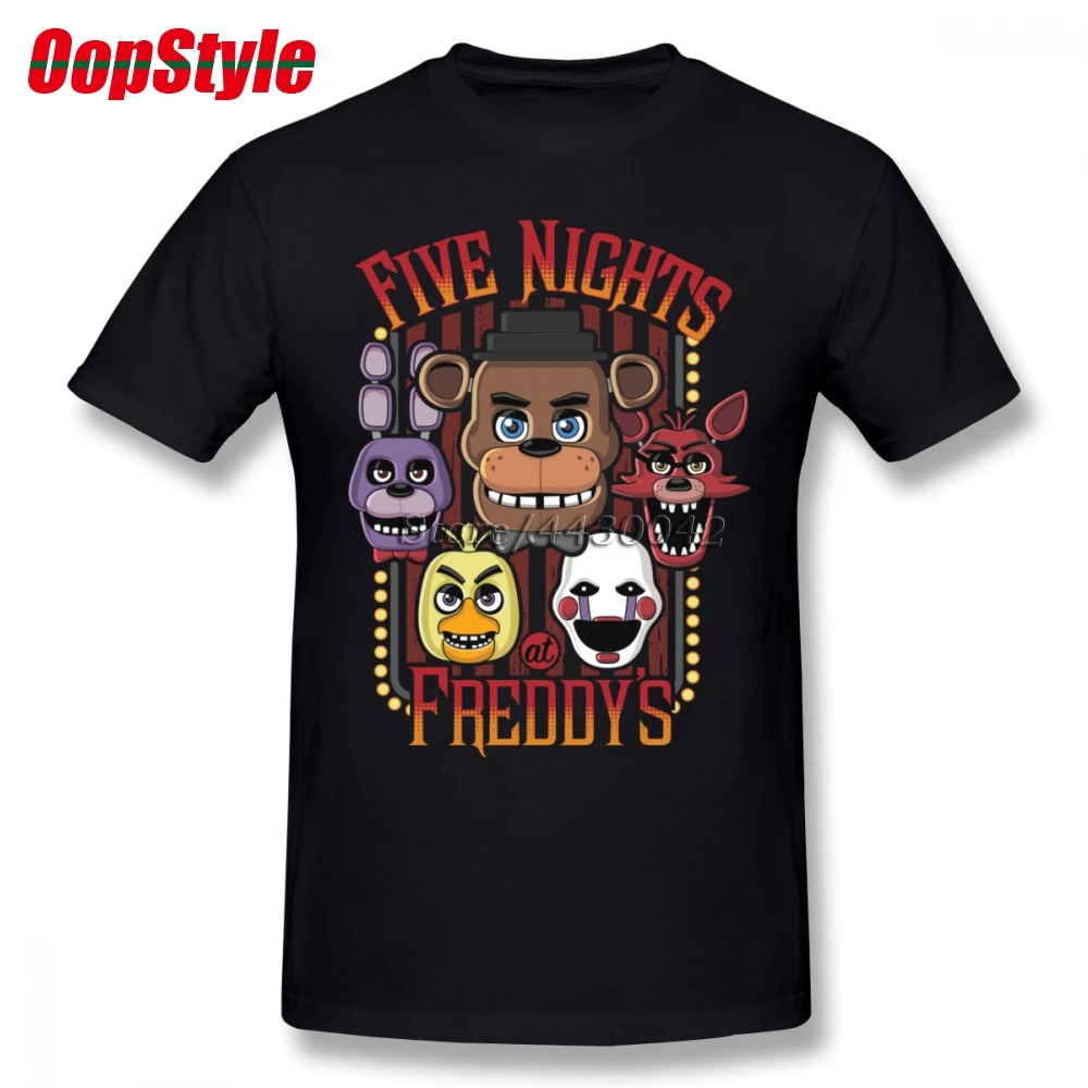 Five Nights At Freddy взрослая футболка для отдыха летние топы мужчин короткий рукав