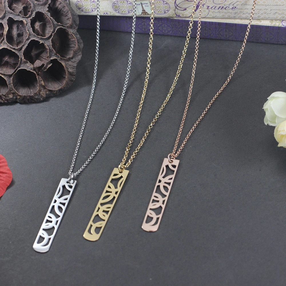 Женское колье из нержавеющей стали золотое ожерелье с подвеской и длинной