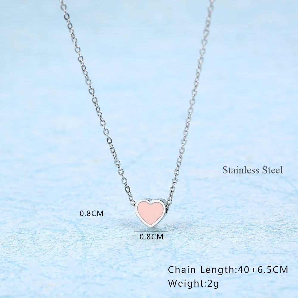 accessories jewellery stainless steel jewelry chain choker long heart best friends pendant necklace women chocker neckless | Украшения и