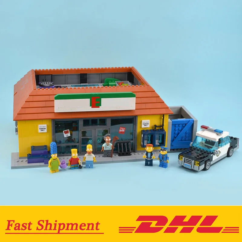 DHL 16004 Симпсоны KWIK E MART модель действия строительный блок кирпичи Дети DIY игрушки