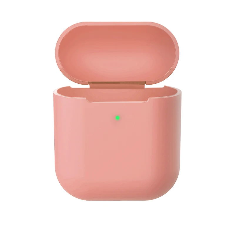 Dark Pink Беспроводной защитный чехол для наушников для Apple AirPods Мягкий силиконовый чехол Bluetooth коробка для наушников Защитный для AirPod Тонкий чехол s - Цвет: Dark Pink