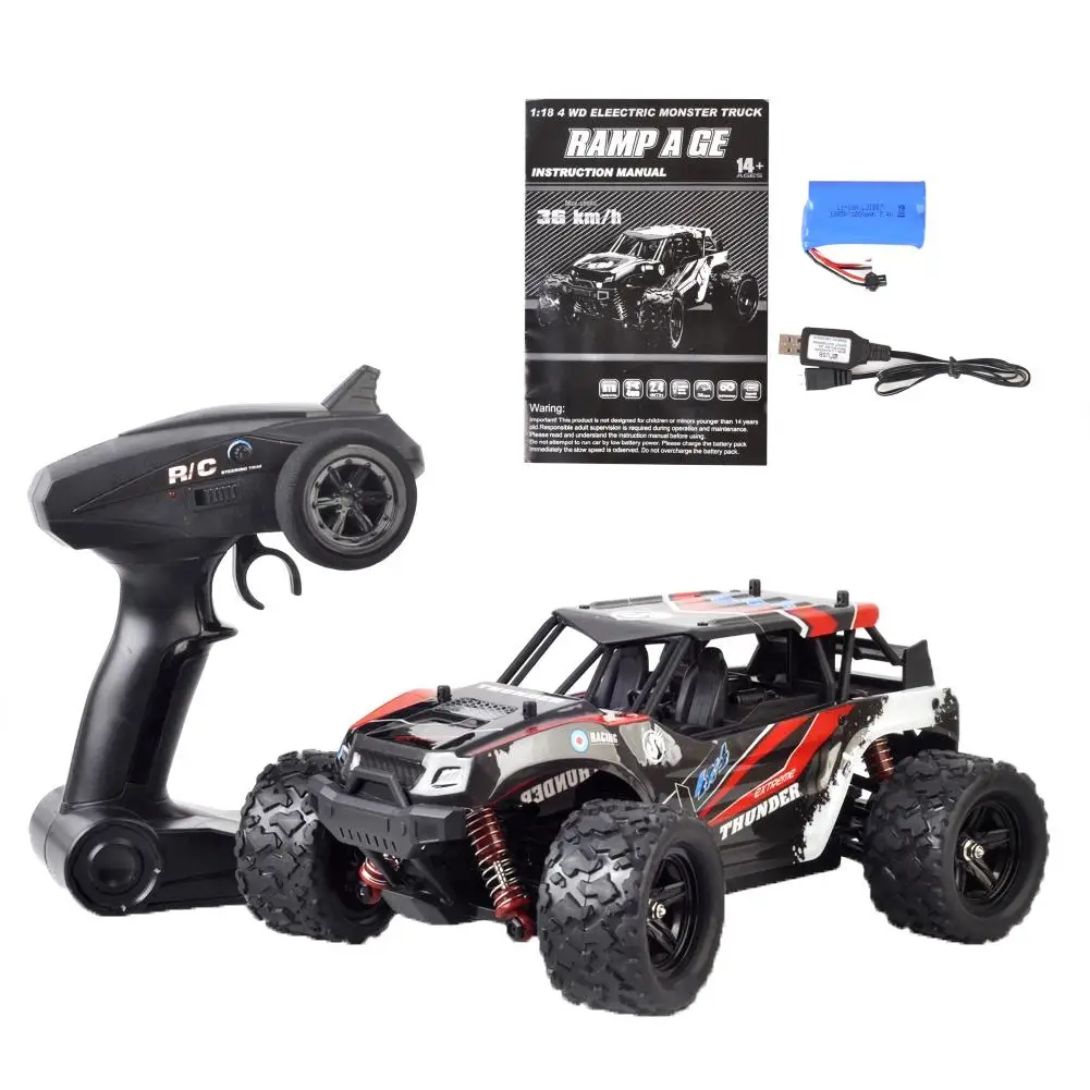 2.4G HZ Remote Control Car 1:18 Four-Wheel Drive High-Speed Big-Foot Truck Off-Road Vehicle 35KM/H | Игрушки и хобби