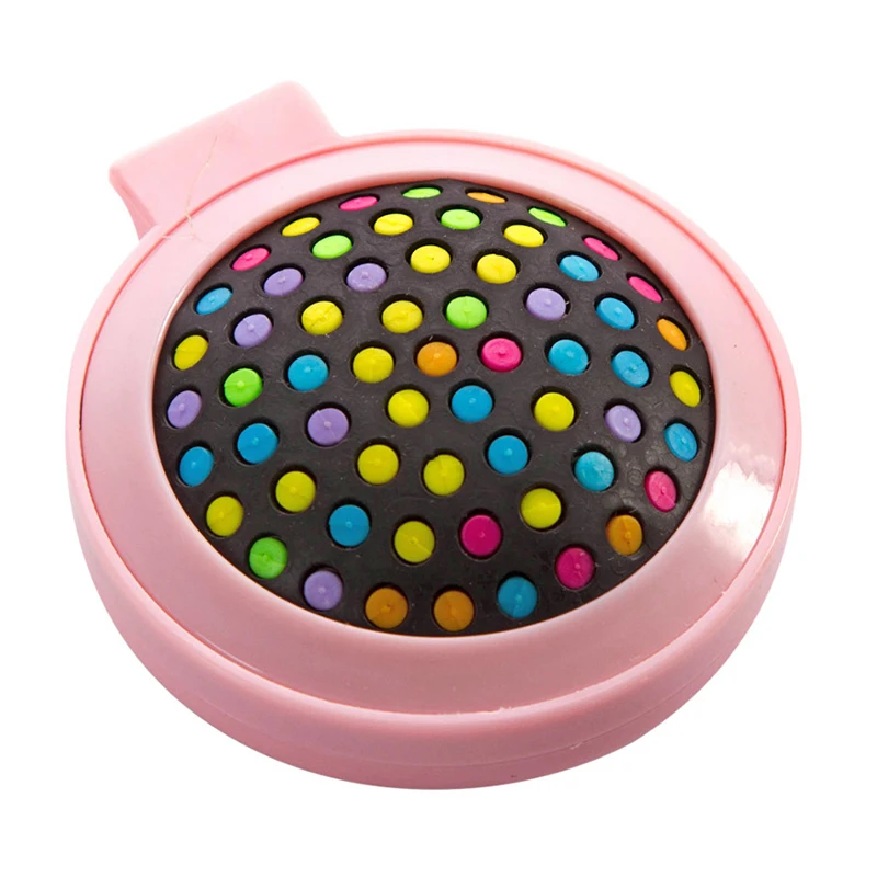 Мини Складная расческа подушка безопасности Массажная широкая зубная Расческа 2 в 1 круглая форма дорожная расческа для волос с зеркалом для макияжа расческа для волос
