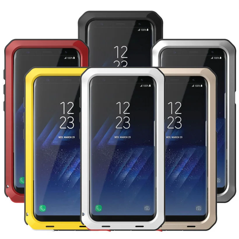 

Heavy Duty Protection Doom Armor Metal Aluminum Phone Case for iPhone 6 7 8 Plus X XS XR Shockproof Dustproof Cover