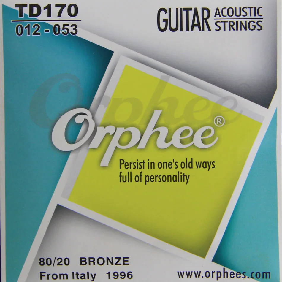 Orphee TD170 аксессуары для гитары струны акустической средние Струны 80/20 с бронзовой