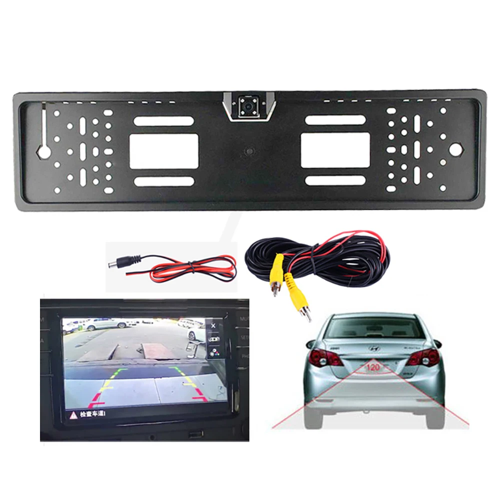 

170 Car Rear View Reversing HD Camera Back Up Parking Plate Night Vision IR LED 4LED Light Night Vision Waterproof Car Camera
