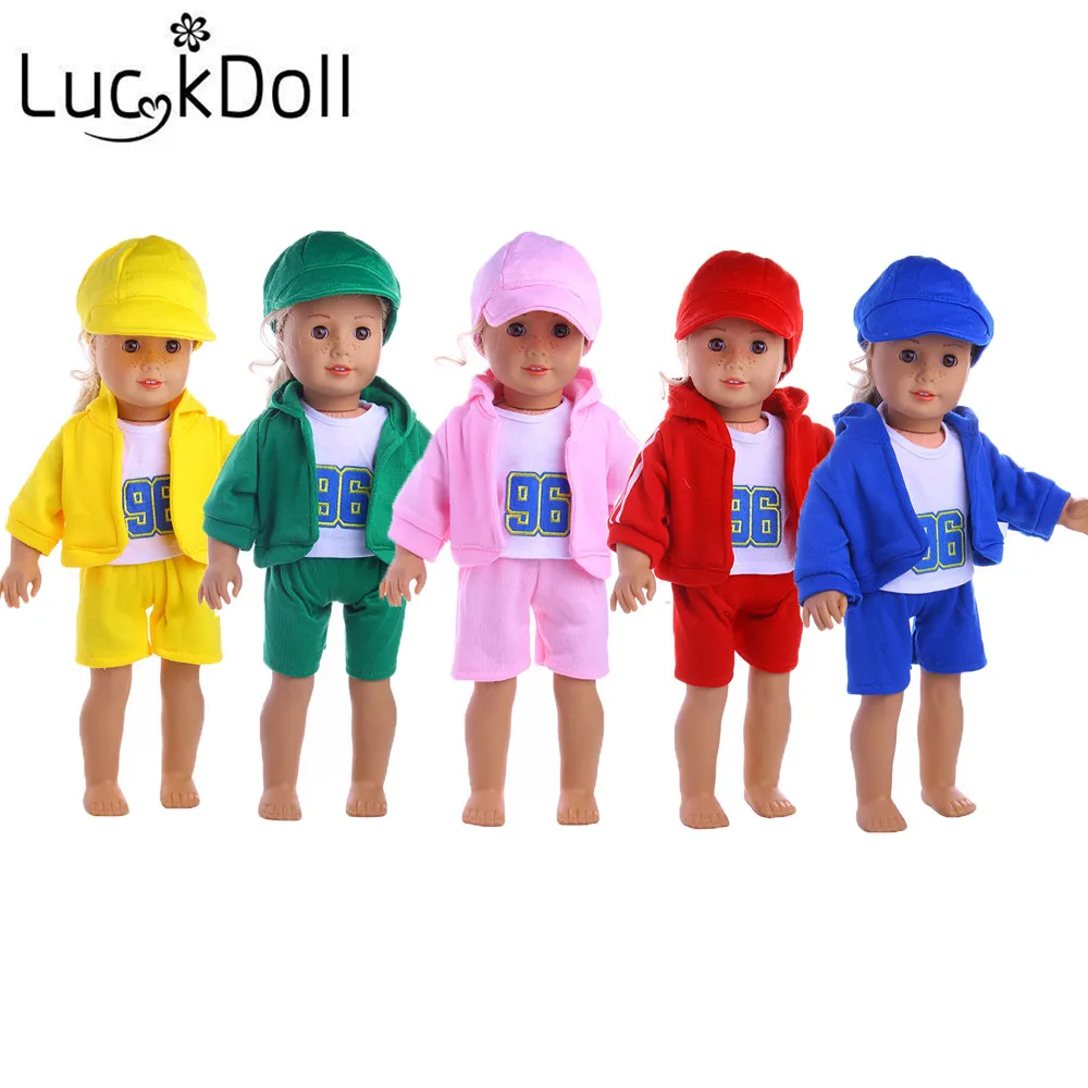 Luckdoll5 шт./Аксессуары для кукол одежда спортивный набор подходит 43 см игрушки