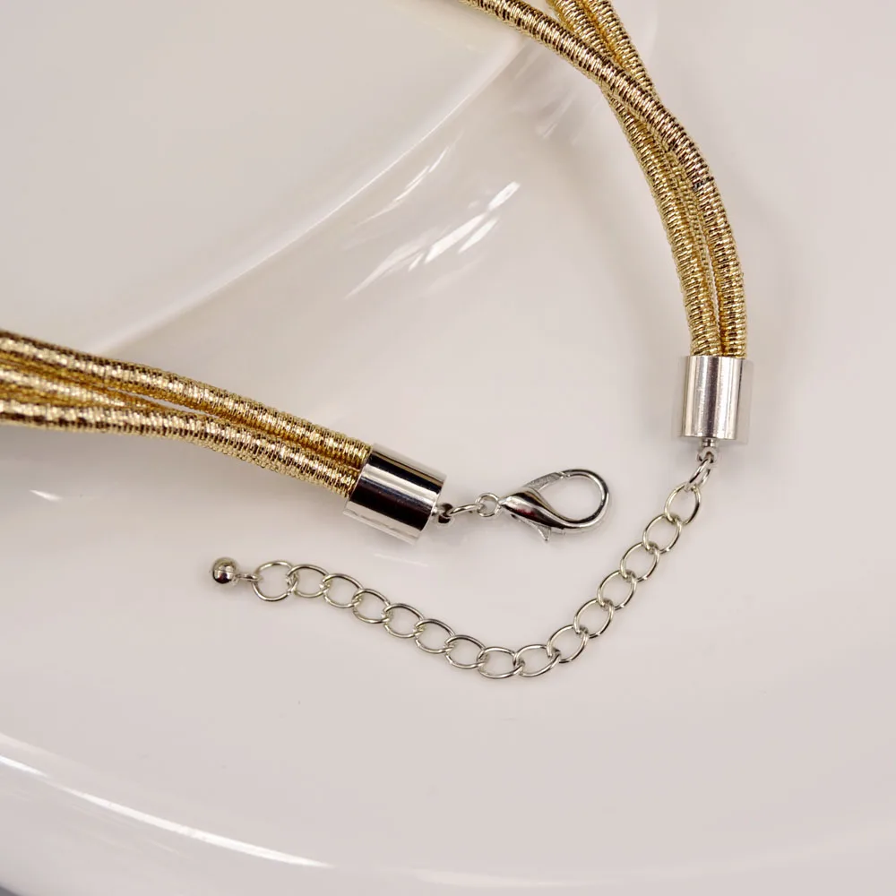 Длинное женское ожерелье ручной работы золотое длиной 30 дюймов с металлической