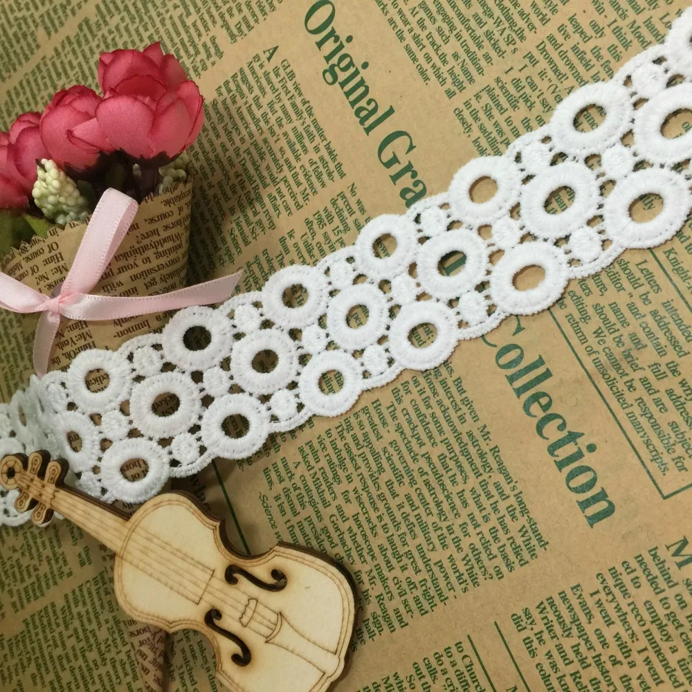 Круглая вышитая африканская Кружевная аппликация высокого качества