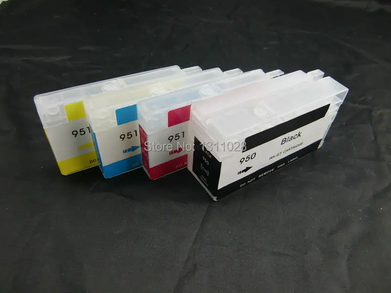 INK WAY 4 Pack Refillable Ink Cartridge for H950 951 Pro8100 Pro8600 without Chip MINI Ciss original chips can be re-used | Компьютеры и