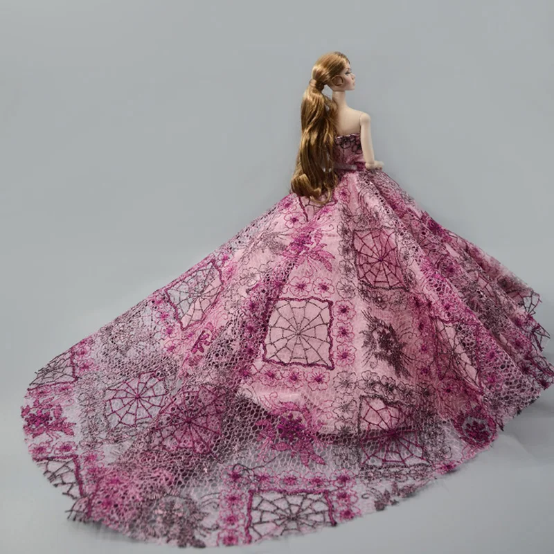 

Fashion Wedding Dress for Barbie Doll Clothes Evening Dresses Vestidoes Party Gown Outfits 1/6 Doll Accessories Baby Kids Toy