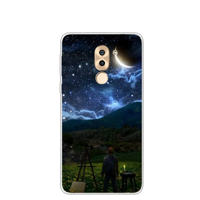 Для Huawei Honor 6X чехол для телефона милый мультяшный Кот Цветок Фрукты живопись ТПУ