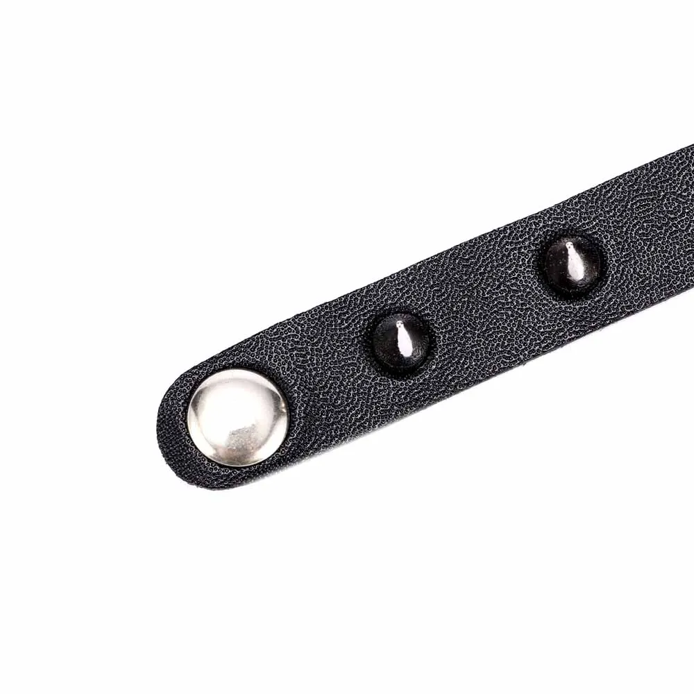 New Gothic Unisex Women Punk Black Bracelet Spike Rivet Cone Leather Cuff Wristband Adjustable | Украшения и аксессуары