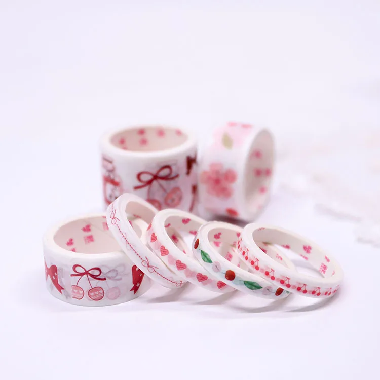 

10 set/lot DIY Japanese Paper Decorative Adhesive Tape Cherry residue series Washi Tape/Masking Tape Stickers