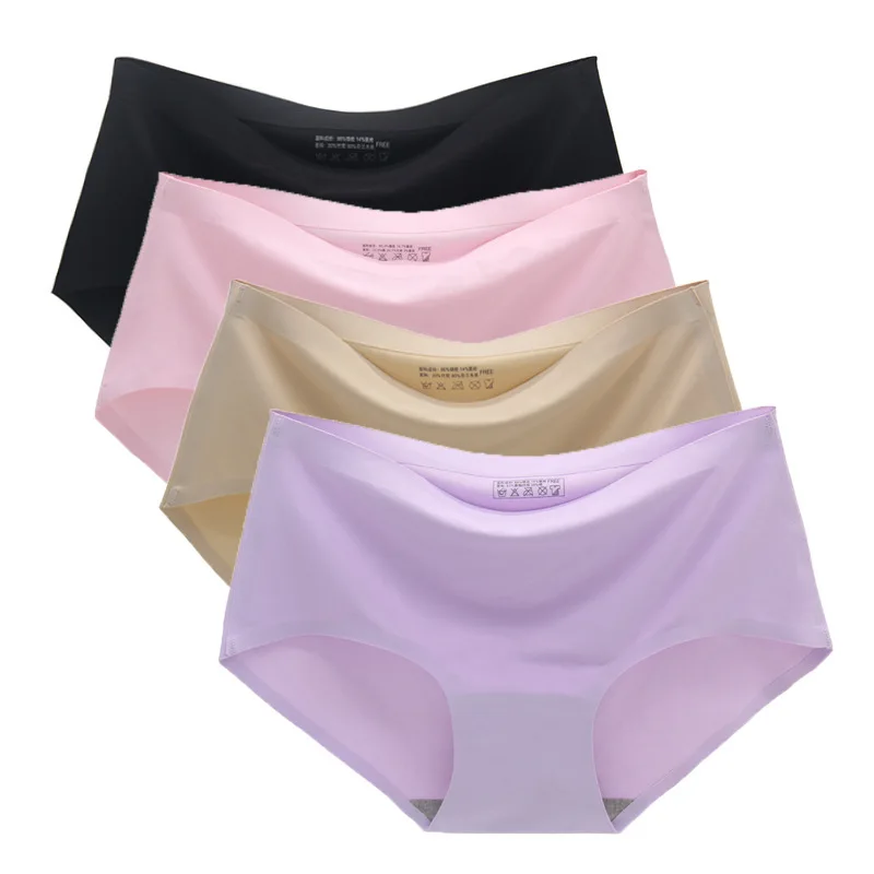 3 шт./лот бесшовные трусики для женщин сексуальное нижнее белье набор шелковые со