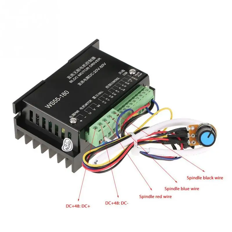 WS55-180 DC 20V-50V Motor Driver Controller CNC Brushless Spindle BLDC | Обустройство дома