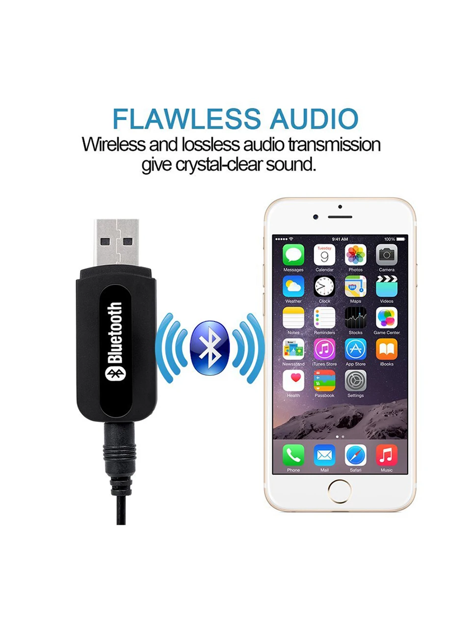 USB беспроводной Bluetooth автомобильный комплект стерео музыкальный приемник ключ с