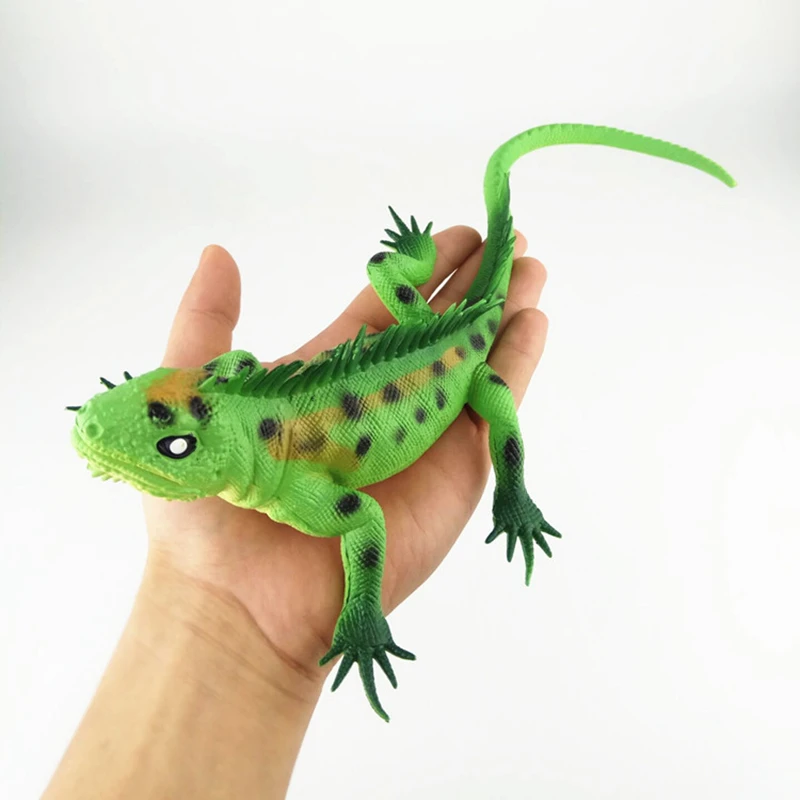 Cute One Piece Figure Lizards Model Toy 35cm Soft Sound Novelty Toys Cartoon Chameleon Actions For Children | Игрушки и хобби