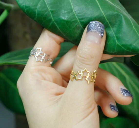 Модные кольца 10 шт./лот соединяемые с пентаграммой для женщин | Украшения и