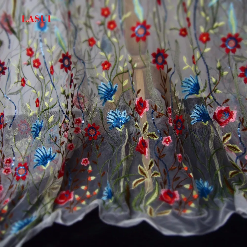 LASUI новый продукт для пеших прогулок разноцветные блестки вышивки сетчатая