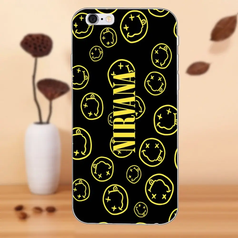 Мягкие Новое поступление 2017 года для Apple iPhone X XS Max XR 4 4S 5 5C 5S SE 6 S 7 8 плюс Нирвана Курт