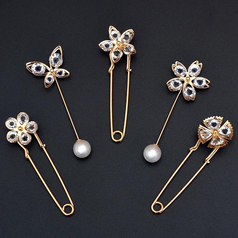 Брошка-штифт 1 шт. имитация жемчуга блестящий цветок простая Очаровательная