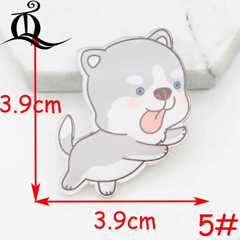 NO5 Горячий Микс рубашка 1 шт. Милая брошка мультфильм акриловые бейджи на булавке для сумки рюкзака украшение фрукты животные собака Супермен брошь, Z42 - Цвет: NO5