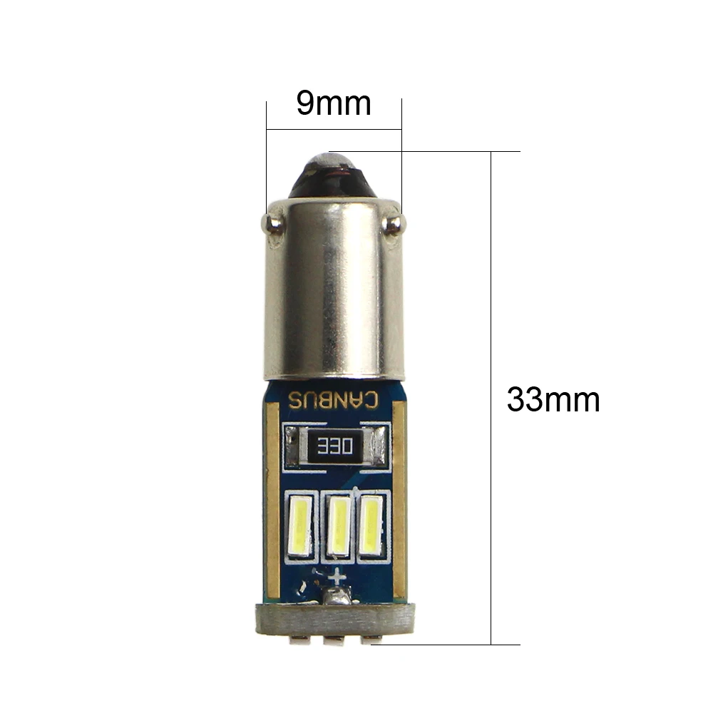 KEIN 4 шт H21W светодиодный T4W автомобильные BA9S 363 H6W bax9s bay9s 9smd 4014 внутренние боковые