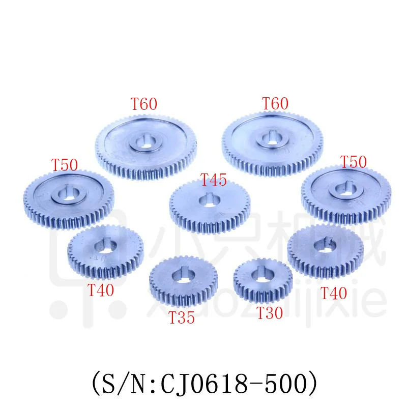 

Free shipping S/N CJ0618-500 9pcs mini lathe gears , Household small lathe, metal ge Metal Cutting Machine gears lathe gears