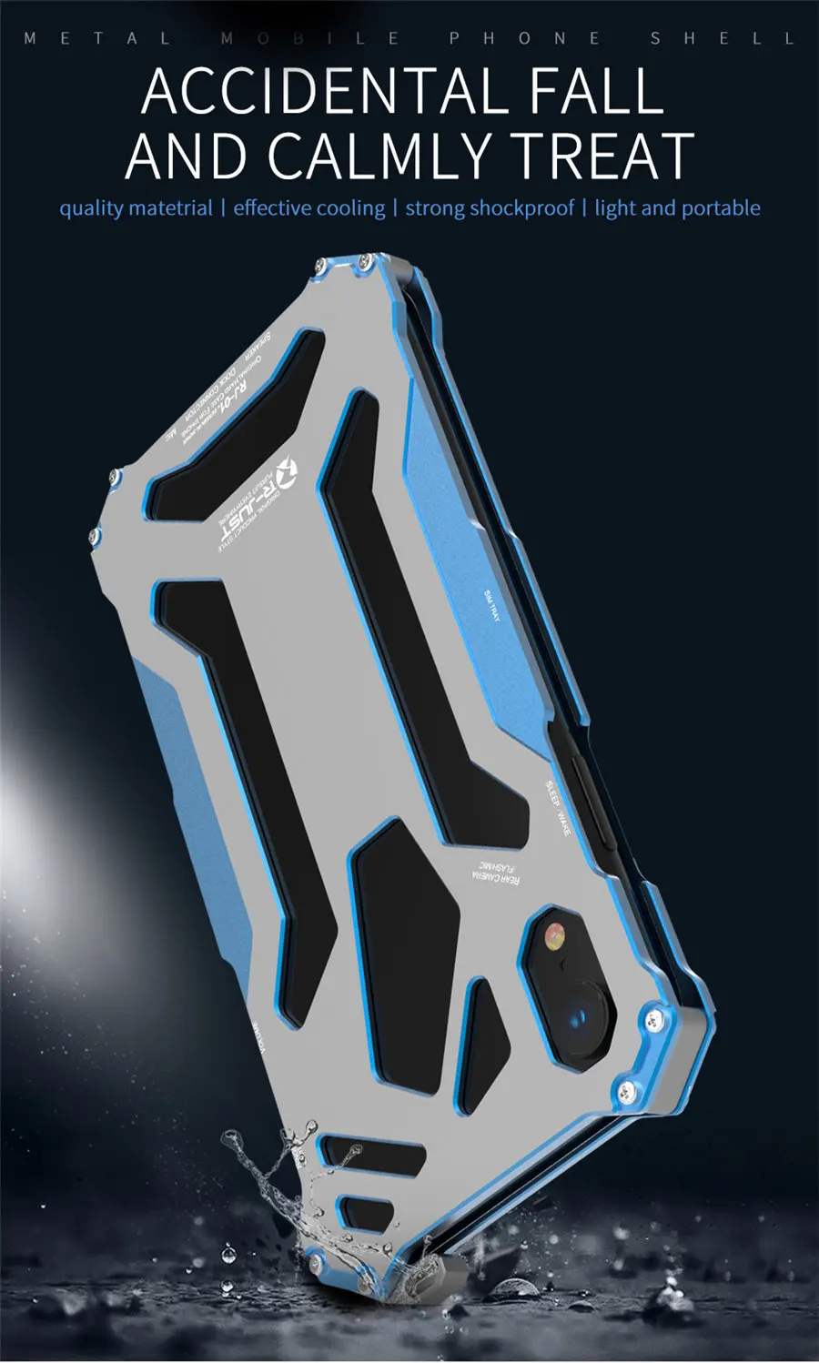 Классный металлический чехол для телефона для iPhone XS Max чехол для iPhone XS R-JUST Gundam Алюминиевый Чехол Coque Capa Funda для iPhone XR