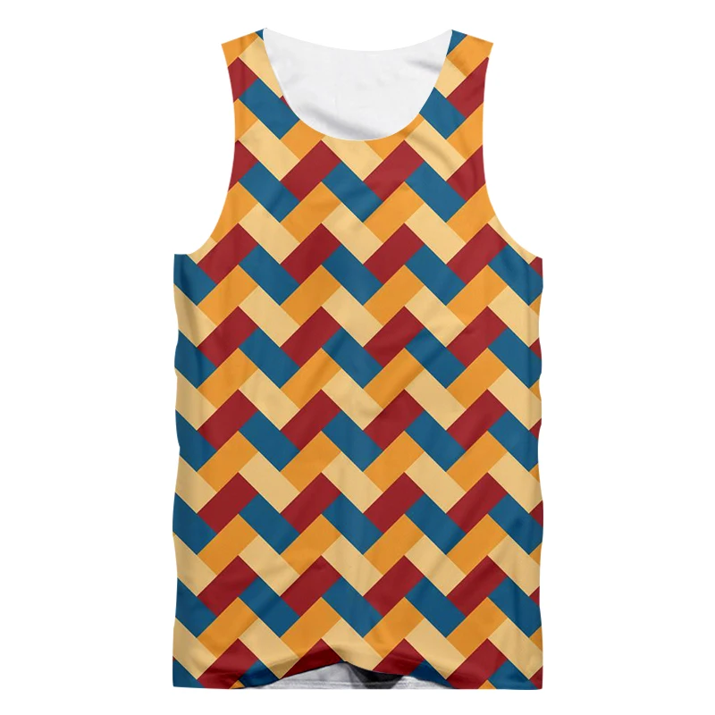 OGKB Unisex Tank Top Summer Cool Print Rainbow 3D Singlets Vest For Women/men Hiphop Punk Gothic Shirts Sleeveless Tees 5XL | Мужская