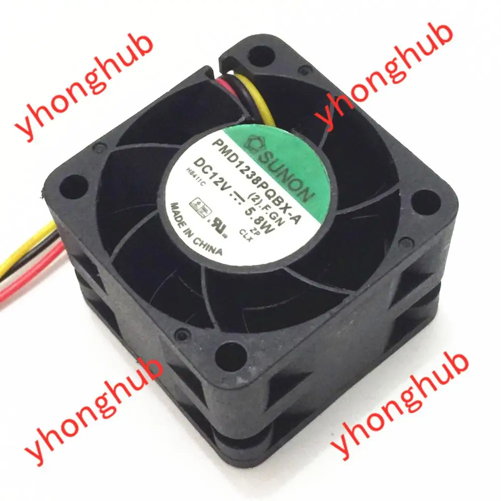SUNON PMD1238PQBX-A (2).F.GN DC 12 В 5,8 Вт 38x38x28 мм, вентилятор охлаждения сервера