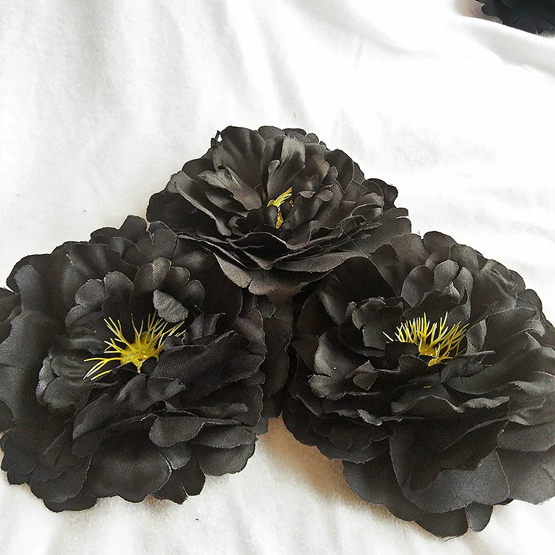 Искусственные черные розы Имитация Шелкового пиона для дома свадьбы вечеринки