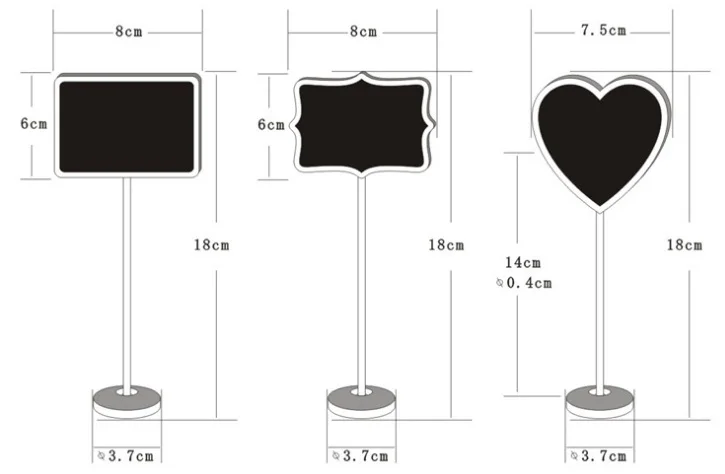 3 дизайн (30 компл./лот) новая деревянная доска на месте держатель/сообщение